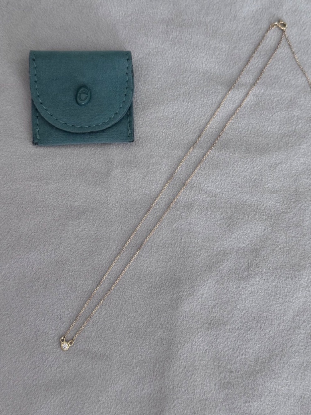Aurate New York Mini Diamond Bezel Necklace